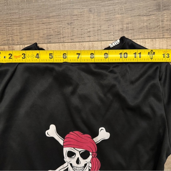 Kids Pirate Costume - Black and Red Stripes - Picture 4 of 4